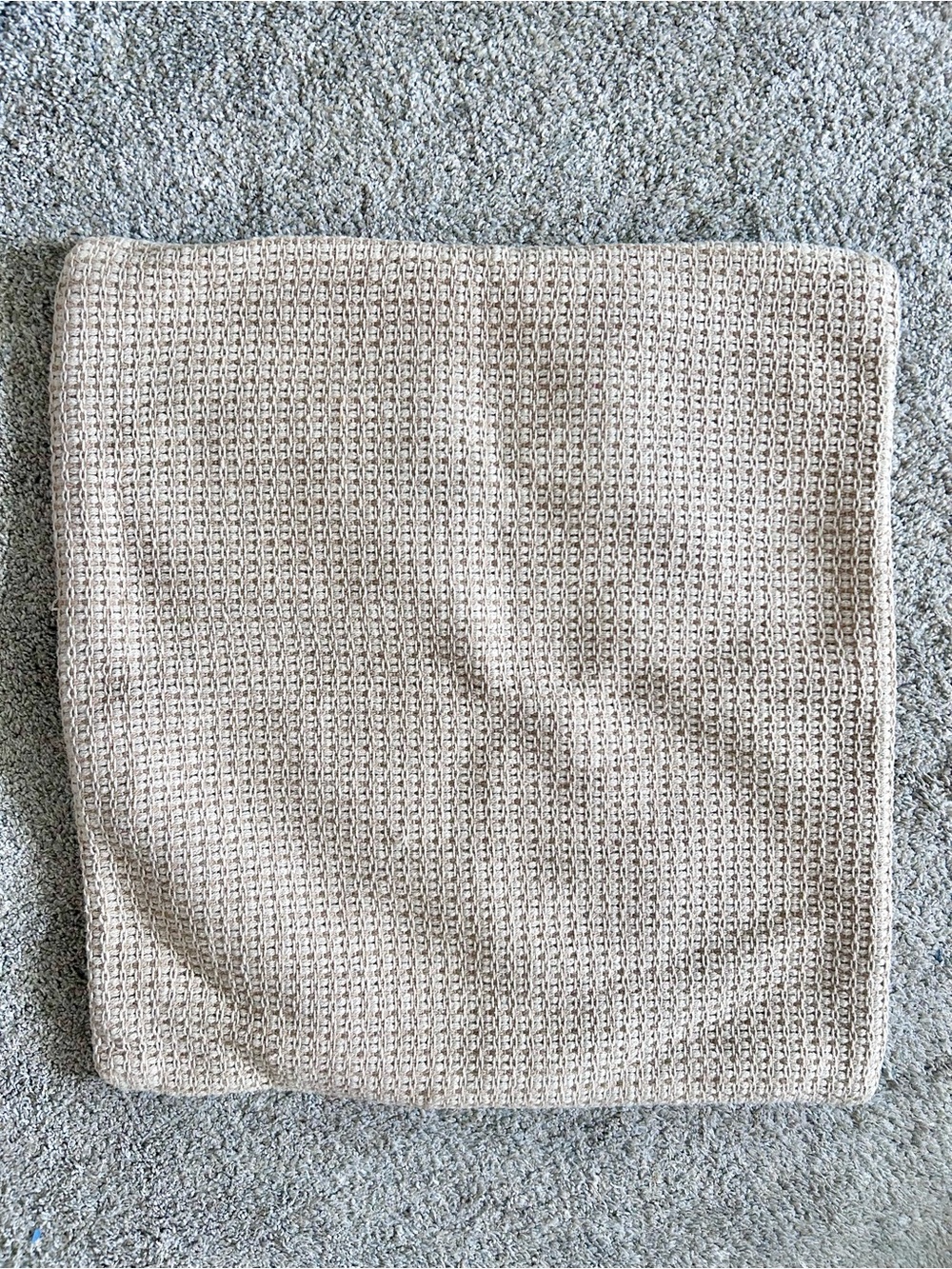 Magnolia Home Cream Textured Woven Pillow Cover with Zipper Neutral 23” x 21”